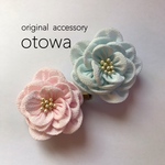 ＊つまみ細工＊　パステルカラーの牡丹　髪飾り/ブローチ
