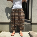 着物リメイクサルエルパンツ