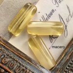 【8粒✴︎18×7mm】ドイツビーズ ✴︎レクタングル《イエロー ／ホワイト》