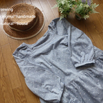 natural*(L)薄ダンガリーぷつぷつワンピース