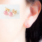 インカローズのシンプルひとつぶピアス・14KGF