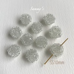 クリア つぶつぶシュガー ラウンド アクリルビーズ SS10mm 10個set