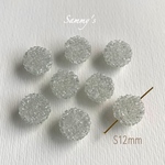 クリア つぶつぶシュガー ラウンド アクリルビーズ S12mm 8個set