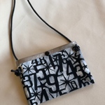 ステンシル サコッシュ ナンバー柄 ブラック 横