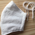 Wガーゼ　　白小花刺繍マスクキット