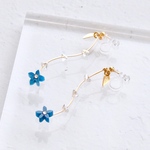 Anemone‬﻿ イヤリング／ピアス ‬﻿｜Navy Pearl (ネイビーパール)｜金属アレルギー対応‬﻿｜サージカルステンレス｜ノンホールピアス｜アクリルアクセサリー｜14kgf