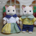 シルバニアファミリーの手作りお洋服   大人セット　紫