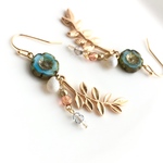 空色の花ピアス