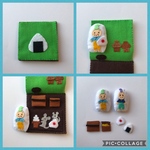 持ち運べるミニ布絵本☆おむすびころりん 