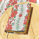 受注製作　vintage刺繍生地のブックカバー