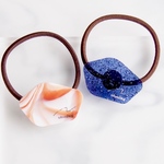 Smooth ヘアゴム｜ラテ／コスモネイビー｜ギフト｜プレゼント