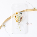 【再販】【new】押し花のスマホケース  - spring bouquet  *。date