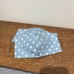 立体キッズマスク二枚組◎水色ドット（Mサイズ）