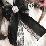 ♥姫♥キラッキラ♥ふりふりビジューレースリボンブローチ♥髪にもつけれる2Way♥量産型コーデに♥