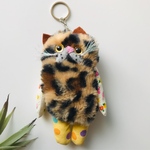 519❤️ふわもこミケ猫chanチャームストラップ