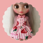シースルーイチゴワンピース♡pink