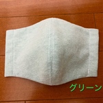 《再販》布マスク（ゴムなし）グリーン