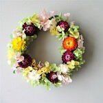 母の日　ヘリクリサムと紫陽花リース　