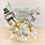OA-2 イニシャルバルーンアレンジ　バルーン電報　祝電　電報　バルーン　結婚式　ウェディング
