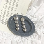 4連シルバーハートのピアス