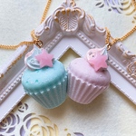 Sale♡ふわふわ♪プチカップケーキのネックレス