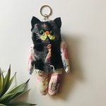 531❤️黒ミケ猫chanチャームストラップ