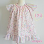 半袖スモック［120サイズ］sweet*ユニコーン*フリルつき