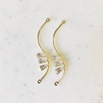  【B】Gold Zircon Designed Connector Parts