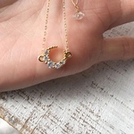 comatan様専用 新作♡14kgf スターダストムーンbracelet、ハーキマーダイヤモンド付き