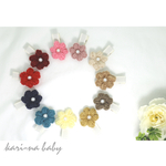 colorful flower clip♡誕生日♡記念日♡ハーフバースデー♡結婚式♡記念日♡春♡入学式♡セレモニー♡イベント♡ベビーヘアクリップ ヘアピン