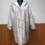 着物リメイク＊裏地付きフード春コート
