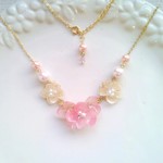 紫陽花classy wedding necklace