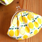 mugichocok様のご予約品＊ぷっくりギャザーのレモン♡がま口　/ホワイト