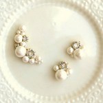 コットンパールのビジューイヤーカフ＋ピアスセット
