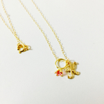 14kgf 誕生石と全種類イニシャルネックレス