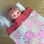 メルちゃんのお布団セット(パッチワークピンク系①)