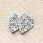 立体マスクインナー花柄(水色)2枚セット・ゴム付