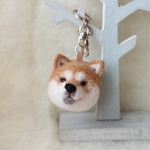 むっちり柴犬フェイスキーホルダー（1号）
