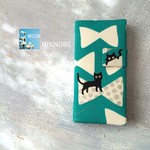 手帳型iPhone猫ケース for 6/5s/5/5c 〜黒猫リボン〜