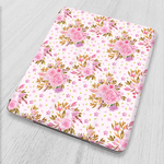 軽量♪『水彩画風 ピンクの薔薇と小花』 iPadケース　タブレットケース　iPadmini5 mini6　iPad10.2 第8世代 第9世代 Air4 iPad Pro 手帳型ケース バラ