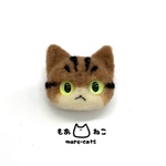 大福猫ブローチ:キジトラ 薄め