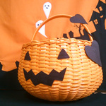 【Ｌサイズ1個】ハロウィン カボチャのバスケット(かご)