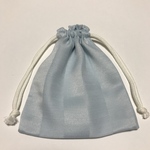 大人も使える！シンプルライトパステルブルーの巾着袋☆a㉖