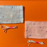 子ども用マスクキット「ブルーのうさぎとピンクのうさぎ」