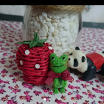 かえる ミニチュア ハンドメイド モールアート ブライス 困ったちゃん お友達
