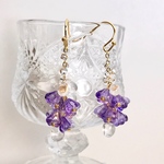 《藤色》glass beads  glee&White  pierce or earrings