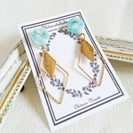 アマゾナイトぎっしりピアス