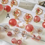 チェリーレッドローズ ペンタゴン ピアス/イヤリング