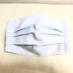 薄紫プリーツマスク　ポケット付き