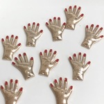 B品　　ハンドチャーム12個 左手　赤ネイルC11②